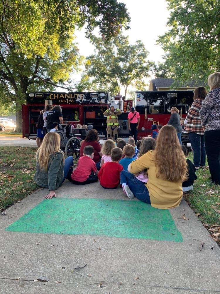 Students and staff at Lincoln learn about fire safety! 