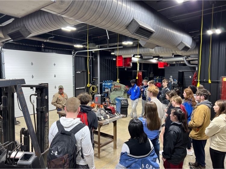 Students touring the Mitchell Career Technology Center 